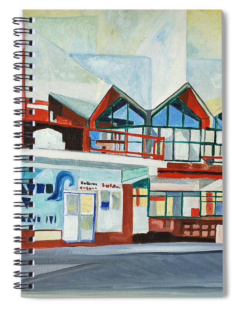 Asbury Art Spiral Notebook featuring the painting HoJo's Abstracted by Patricia Arroyo