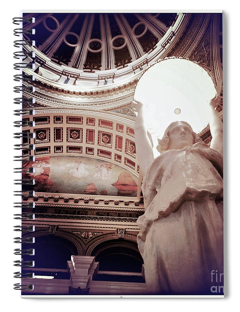 Harrisburg Capital Building Spiral Notebook featuring the photograph Holder Of The Light by Kevyn Bashore