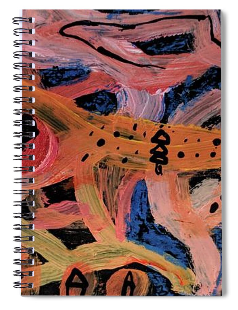  Spiral Notebook featuring the painting Holiday Land by Abigail White