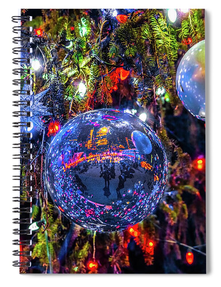 Christmas Spiral Notebook featuring the photograph Holiday Tree Ornaments by Chris Lord