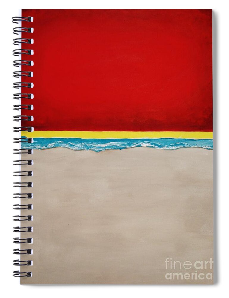 Abstract-painting Spiral Notebook featuring the painting Hollywood Beach by Catalina Walker