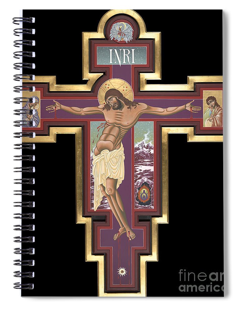 Holy Cross Of The New Advent Spiral Notebook featuring the painting Holy Cross of the New Advent 162 by William Hart McNichols