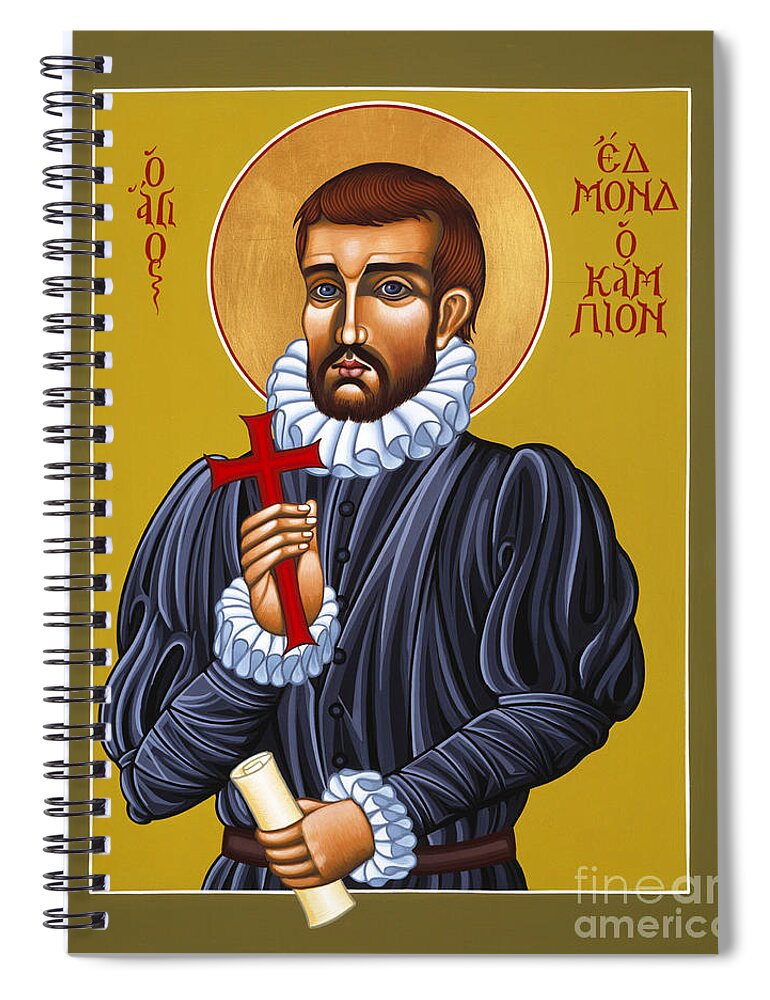 Holy Martyr Spiral Notebook featuring the painting Holy Martyr St Edmund Campion 103 by William Hart McNichols