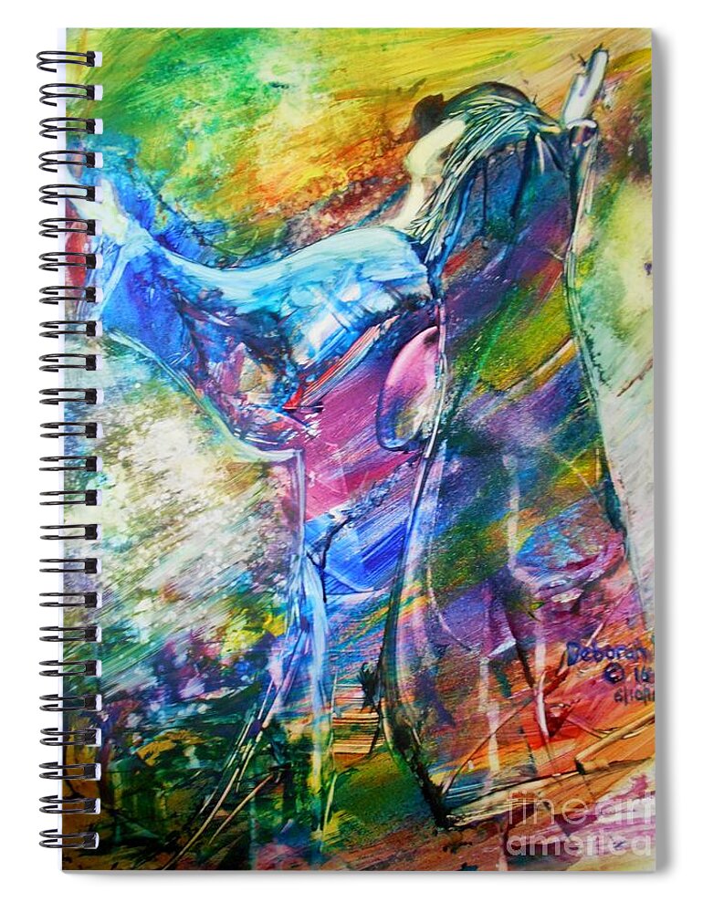 Surrender Spiral Notebook featuring the painting Holy Surrender by Deborah Nell