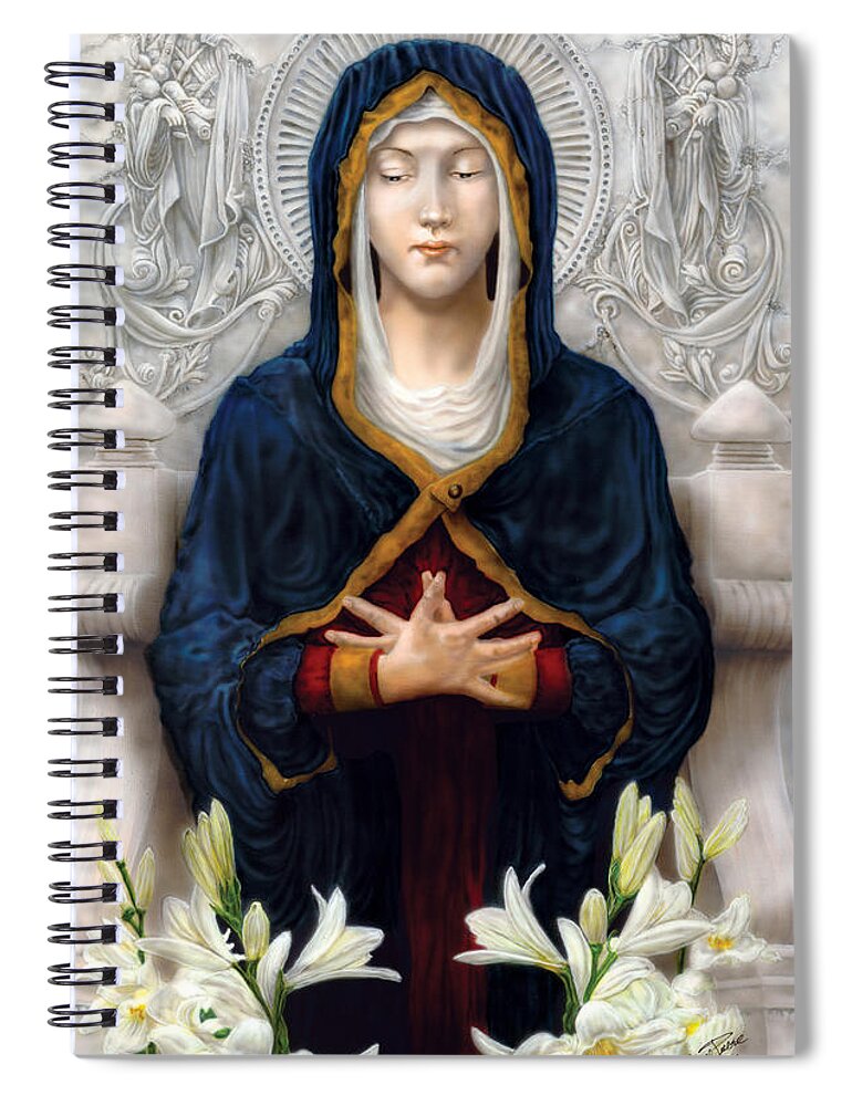 Woman Spiral Notebook featuring the painting Holy Woman by Wayne Pruse