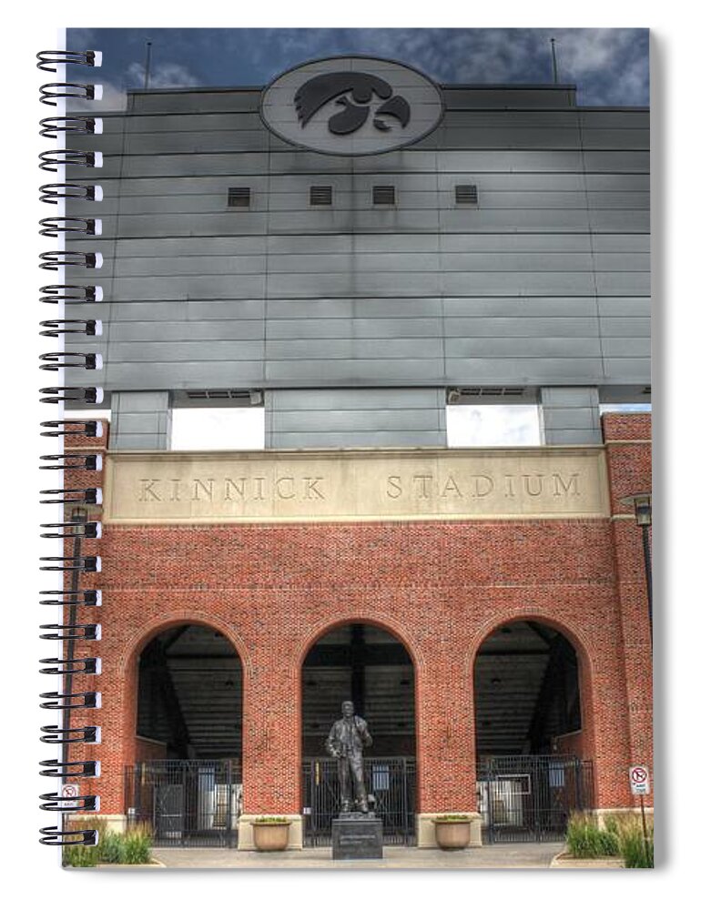 Iowa Spiral Notebook featuring the photograph Home of the Iowa Hawkeyes by J Laughlin
