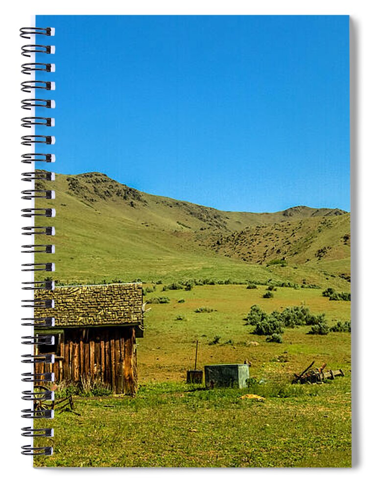 Ranch Spiral Notebook featuring the photograph Homestead On Squaw Butte by Robert Bales