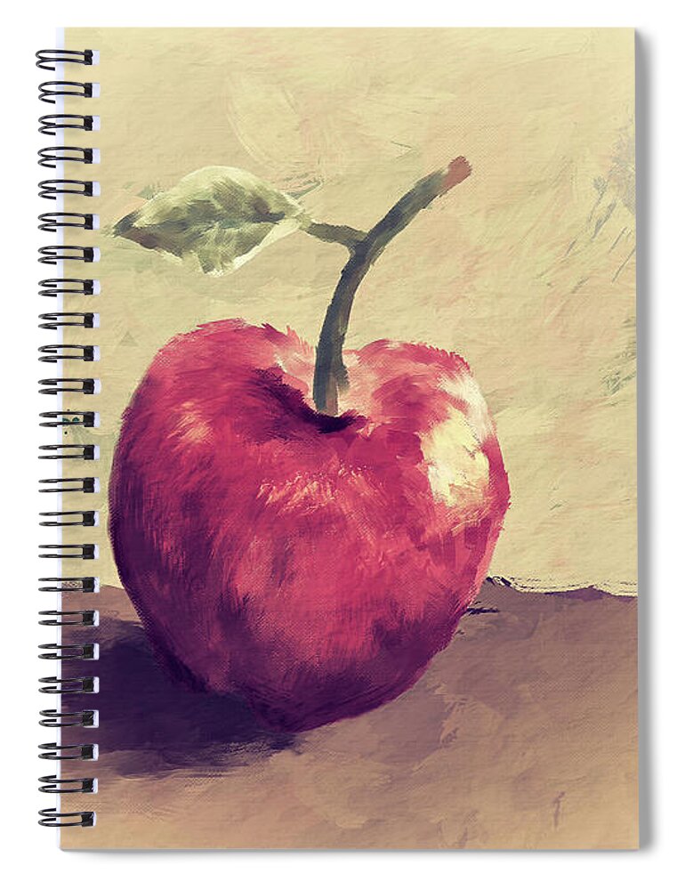 Apple Spiral Notebook featuring the digital art Honeycrisp by Lois Bryan
