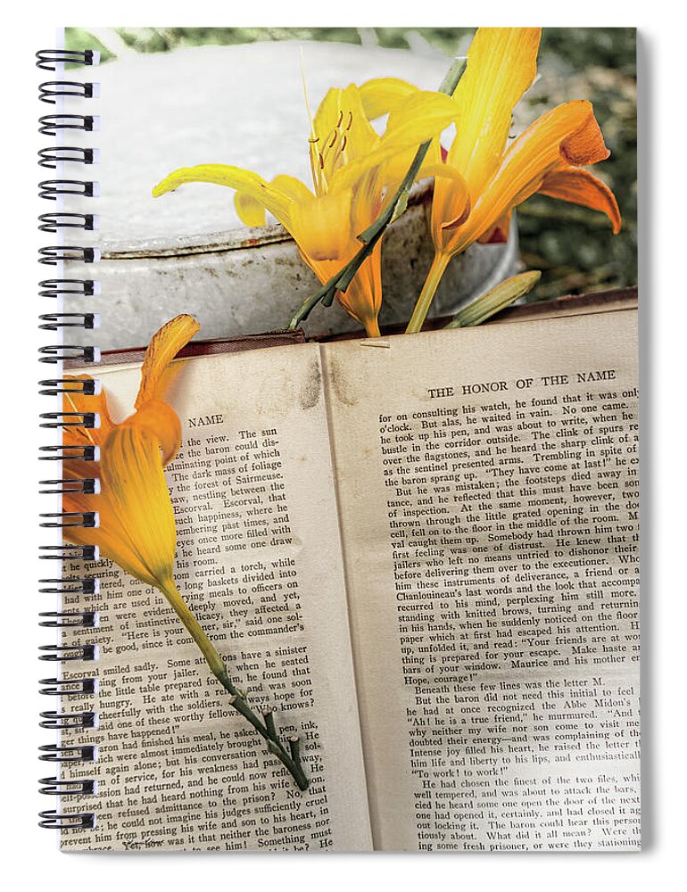 Sharon Popek Spiral Notebook featuring the photograph Honor of Name Lily by Sharon Popek