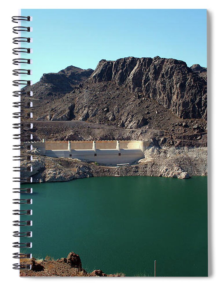 Hoover Dam Spiral Notebook featuring the photograph Hoover Dam by Karen Harrison Brown