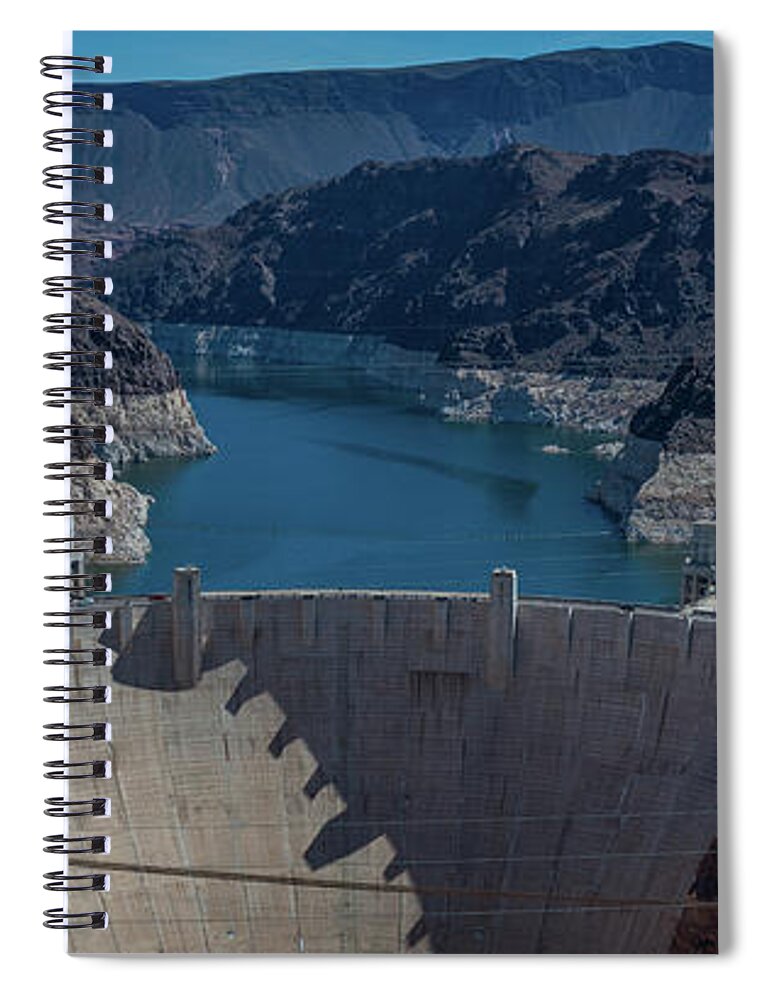 Nevada Spiral Notebook featuring the photograph Hoover Dam Panorama by Michael Ver Sprill