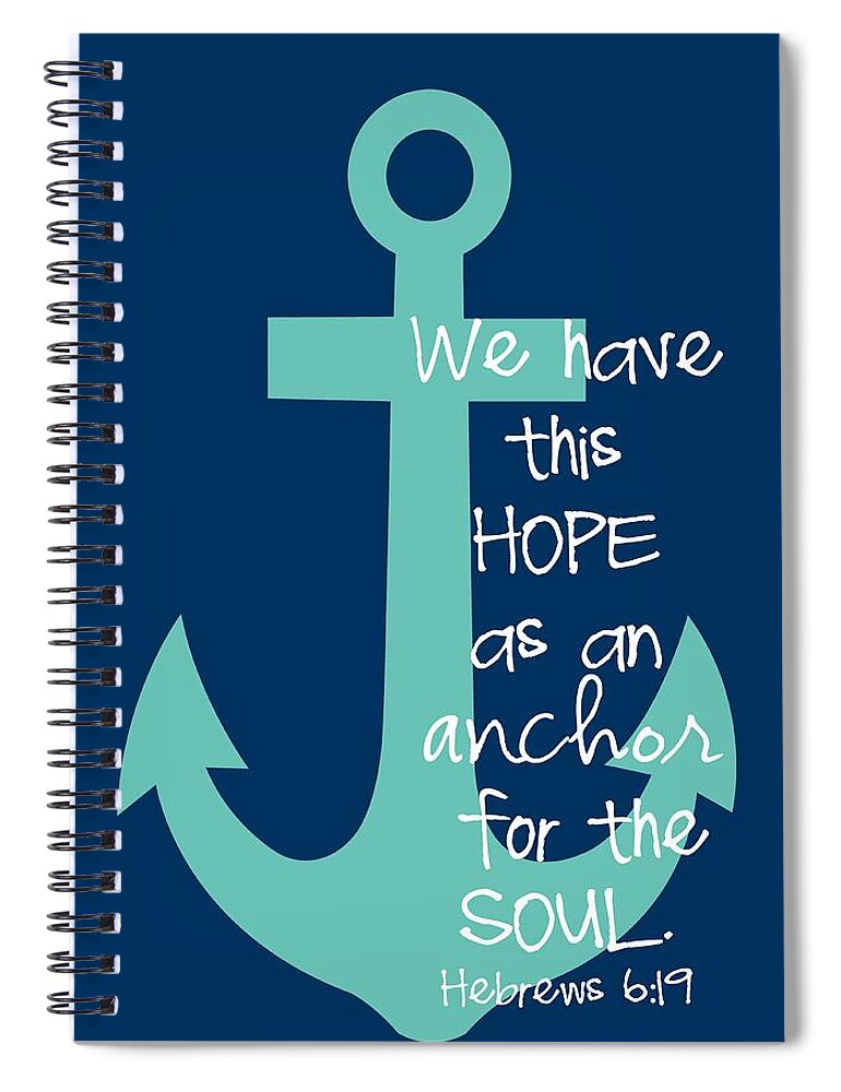 Faith Based Art Spiral Notebook featuring the digital art Hope Customizable Background by Nancy Ingersoll