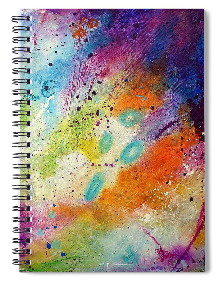 Abstract Painting Spiral Notebook featuring the painting Hopeless Romantic by Tracy Bonin