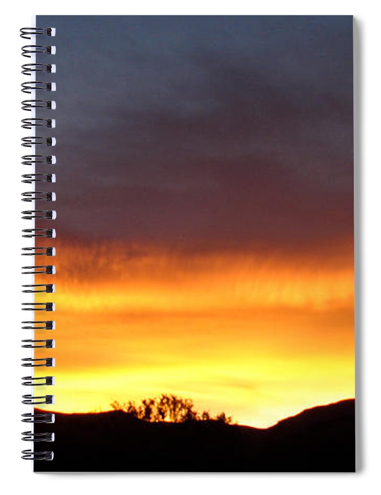 Sunrise Spiral Notebook featuring the photograph Horizon of Fire by Carl Moore