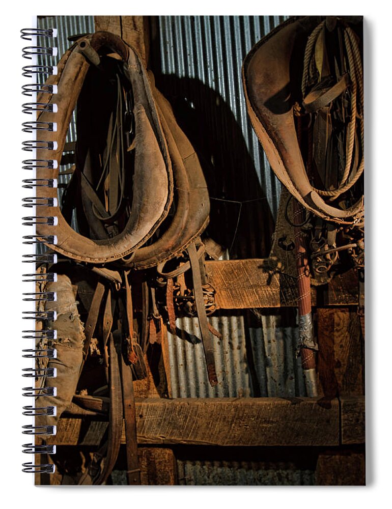Barn Spiral Notebook featuring the photograph Horse Collars by Alana Thrower