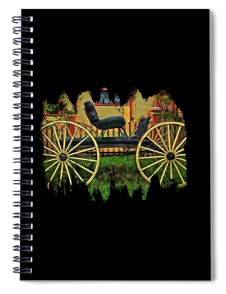 Horse And Buggy Spiral Notebook featuring the photograph Horse Drawn Carriage by Thom Zehrfeld