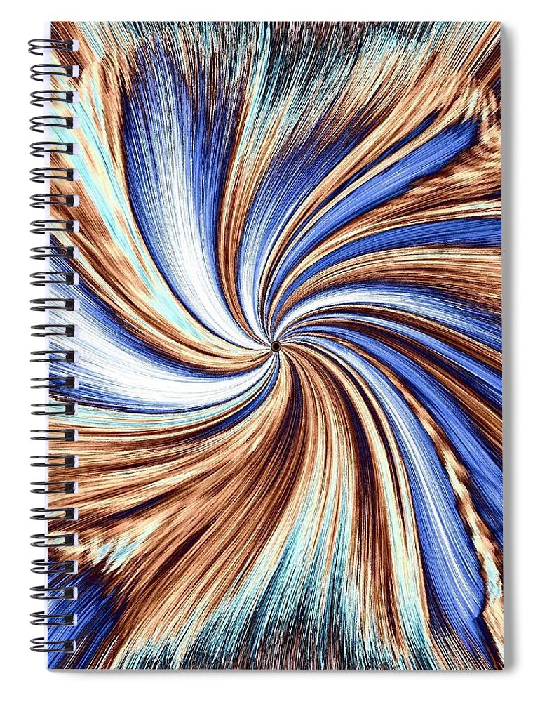 Abstract Spiral Notebook featuring the digital art Horse Feathers by Will Borden