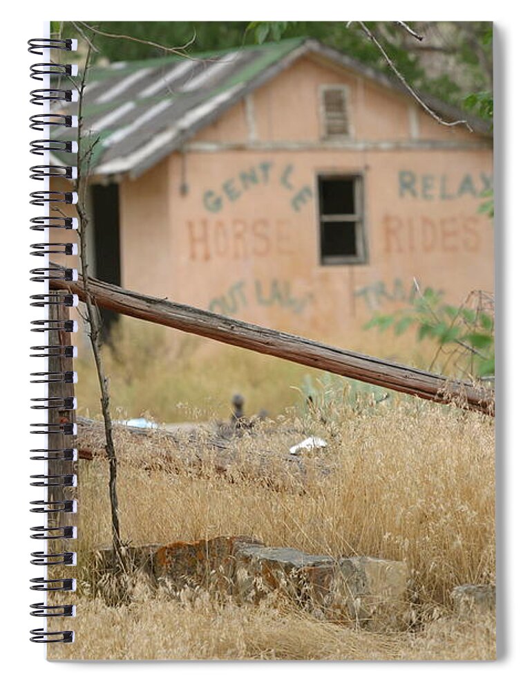 Trail Ride Spiral Notebook featuring the photograph Horse Rides with Ghosts by Jeff Floyd CA