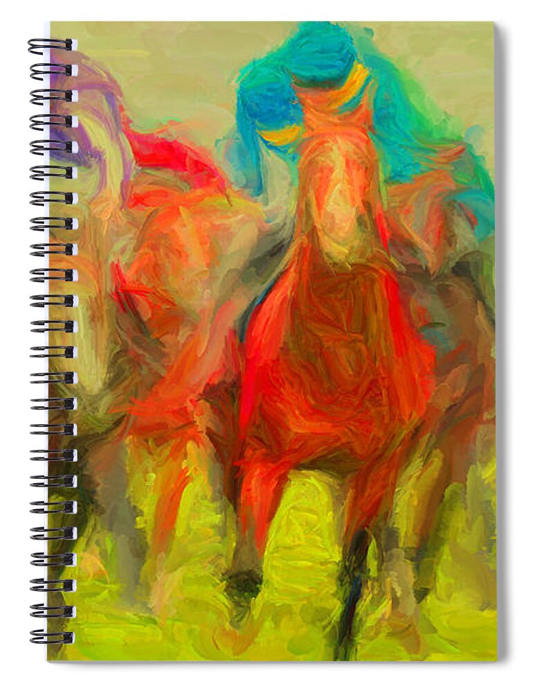 Horse Spiral Notebook featuring the digital art Horse Tracking by Caito Junqueira