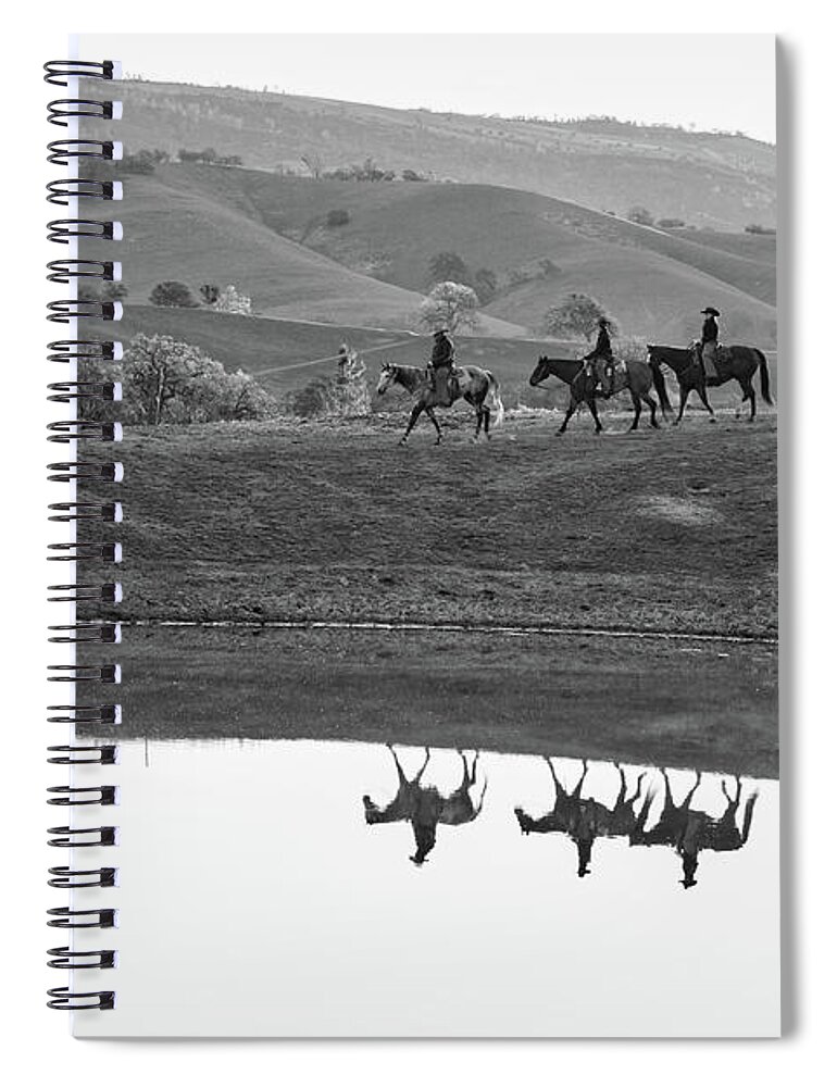 Cowboys Spiral Notebook featuring the photograph Horseback Landscape by Ana V Ramirez