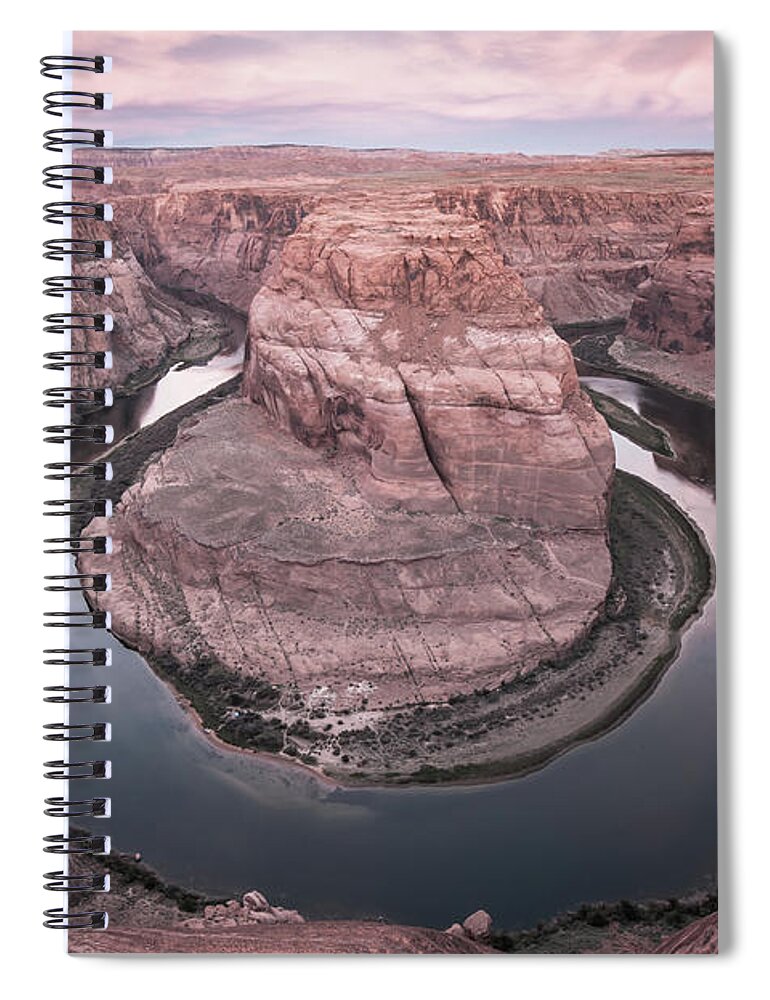 Arizona Spiral Notebook featuring the photograph Horseshoe Bend - Arizona - Natural by Gregory Ballos