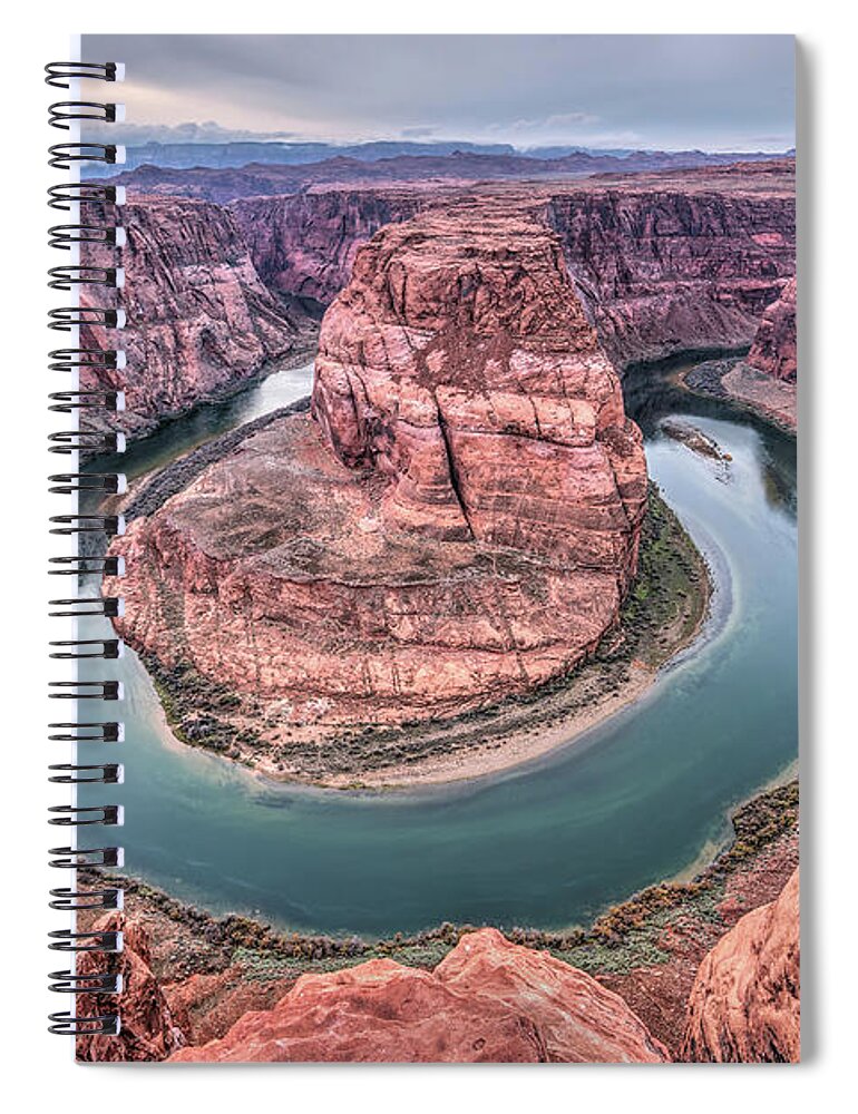 Horseshoe Bend Spiral Notebook featuring the photograph Horseshoe Bend Arizona by Todd Aaron