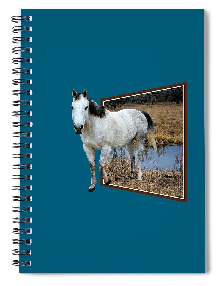 Horse Spiral Notebook featuring the photograph Horsing Around by Shane Bechler