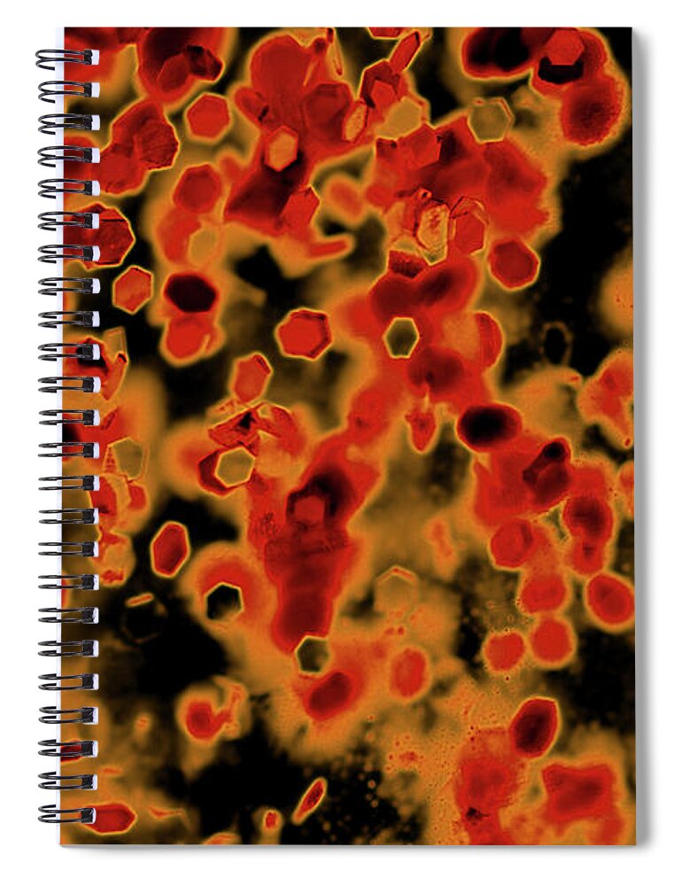 Abstract Spiral Notebook featuring the photograph Hot Lava by Karen Adams