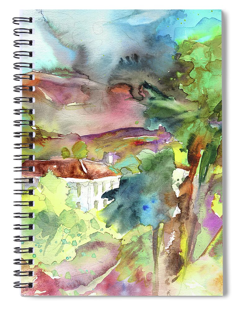 Travel Spiral Notebook featuring the painting House in Tuscany by Miki De Goodaboom
