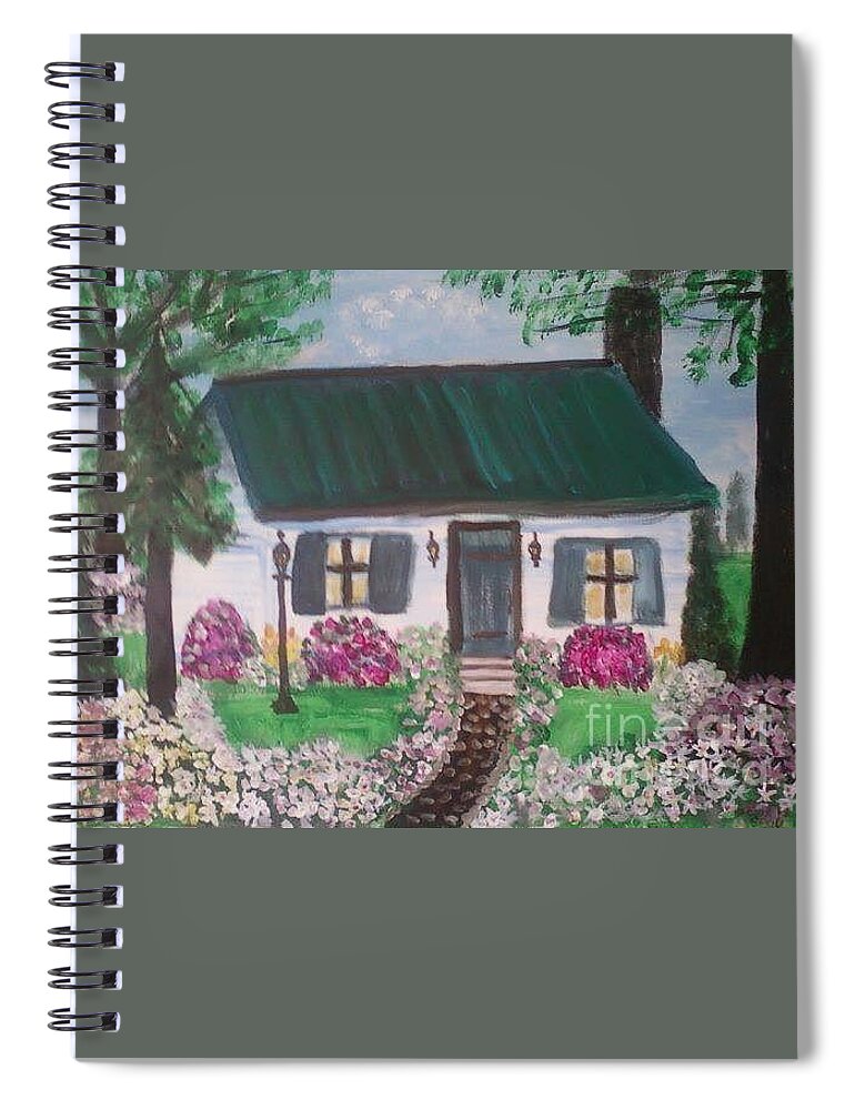 Home Spiral Notebook featuring the painting House of Dreams by Seaux-N-Seau Soileau