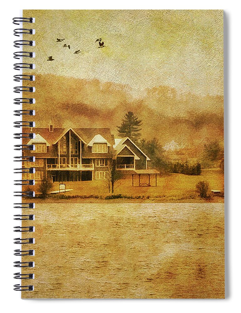 Photograph Spiral Notebook featuring the photograph House on the Lake by Reynaldo Williams