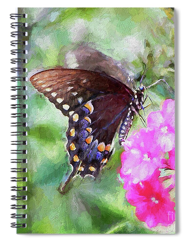Butterfly Spiral Notebook featuring the painting How Beautiful It is by Tina LeCour