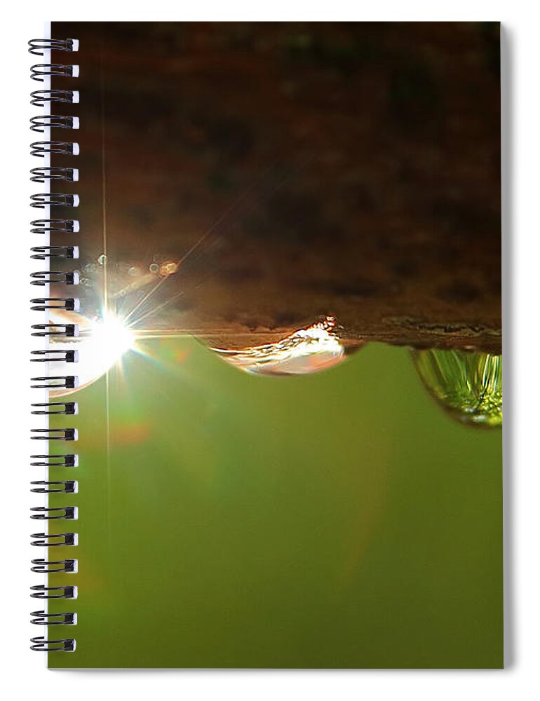 Bubbles Spiral Notebook featuring the photograph How Do You Write The Sound Of Pinging A Crystal Goblet by David Andersen