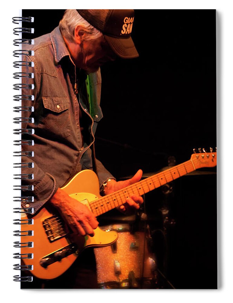 Howe Gelb Spiral Notebook featuring the photograph Howe Gelb on Guitar by Micah Offman