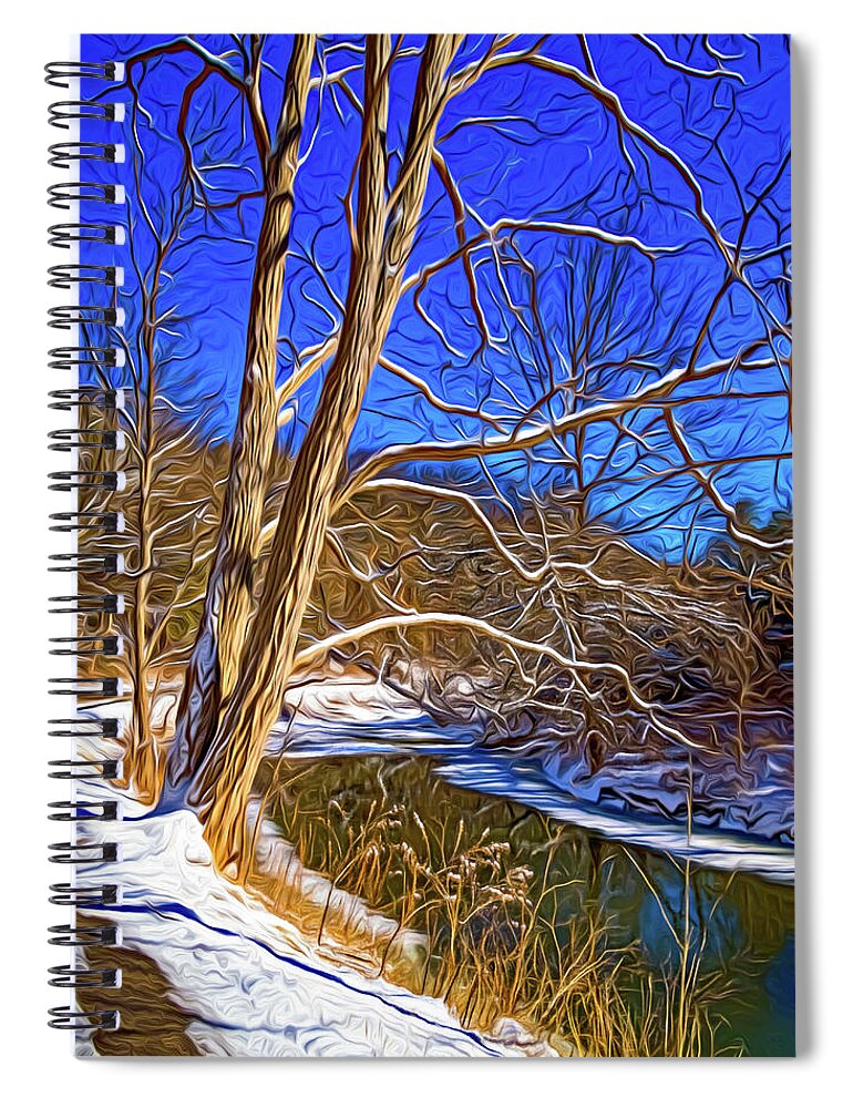 Steve Harrington Spiral Notebook featuring the photograph Humber River Winter 7 - Paint by Steve Harrington