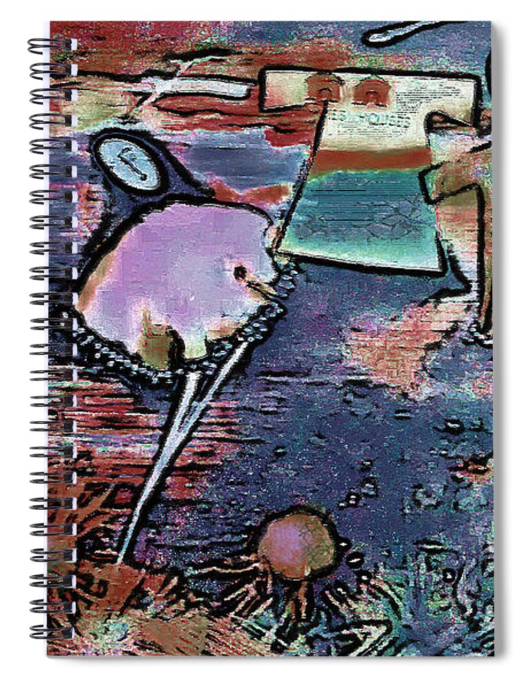 Children Spiral Notebook featuring the digital art Hung Out to Dry by Delight Worthyn