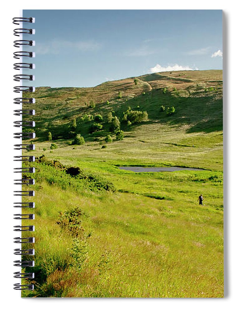 Edinburgh Spiral Notebook featuring the photograph Hutton's bog view. Holyrood park. by Elena Perelman