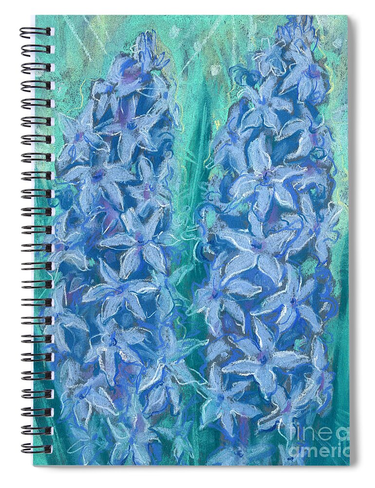 Hyacinth Flower Spiral Notebook featuring the painting Hyacinths by Julia Khoroshikh