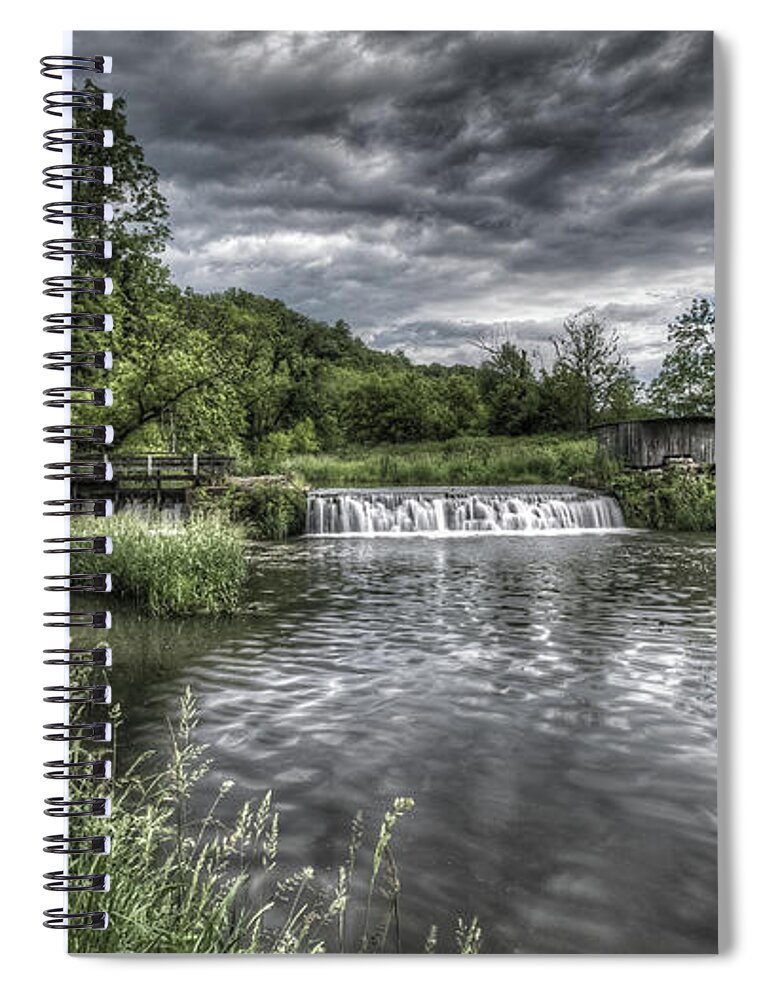 Mill Spiral Notebook featuring the photograph Hyde's Mill by Brad Bellisle