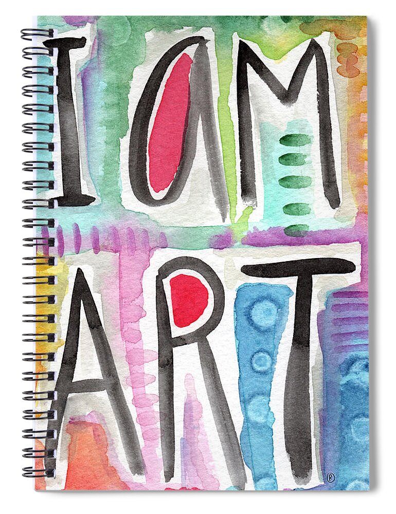 I Am Art Spiral Notebook featuring the painting I Am ART by Linda Woods