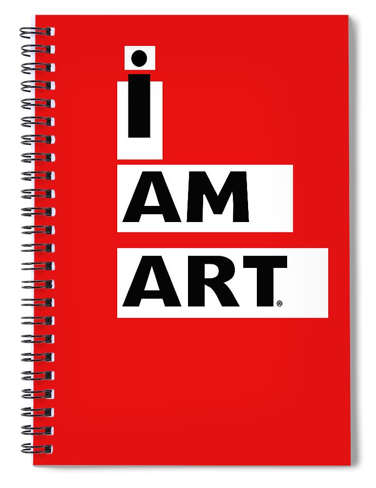 Art Spiral Notebook featuring the digital art I AM ART Stripes- Design by Linda Woods by Linda Woods