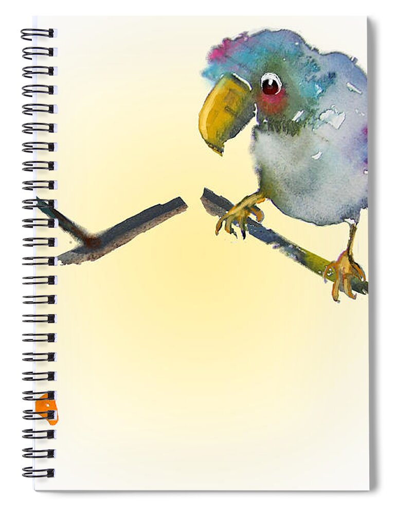 Birds Spiral Notebook featuring the painting I am Leaving You by Miki De Goodaboom