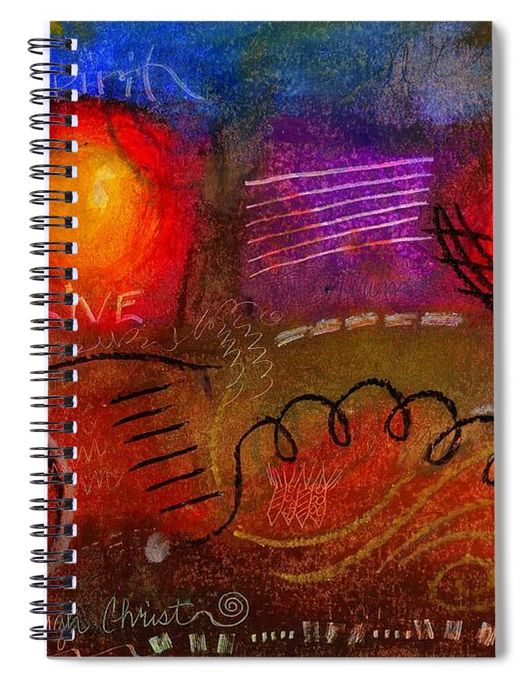 Scripture Spiral Notebook featuring the painting I Can Do All Things by Angela L Walker