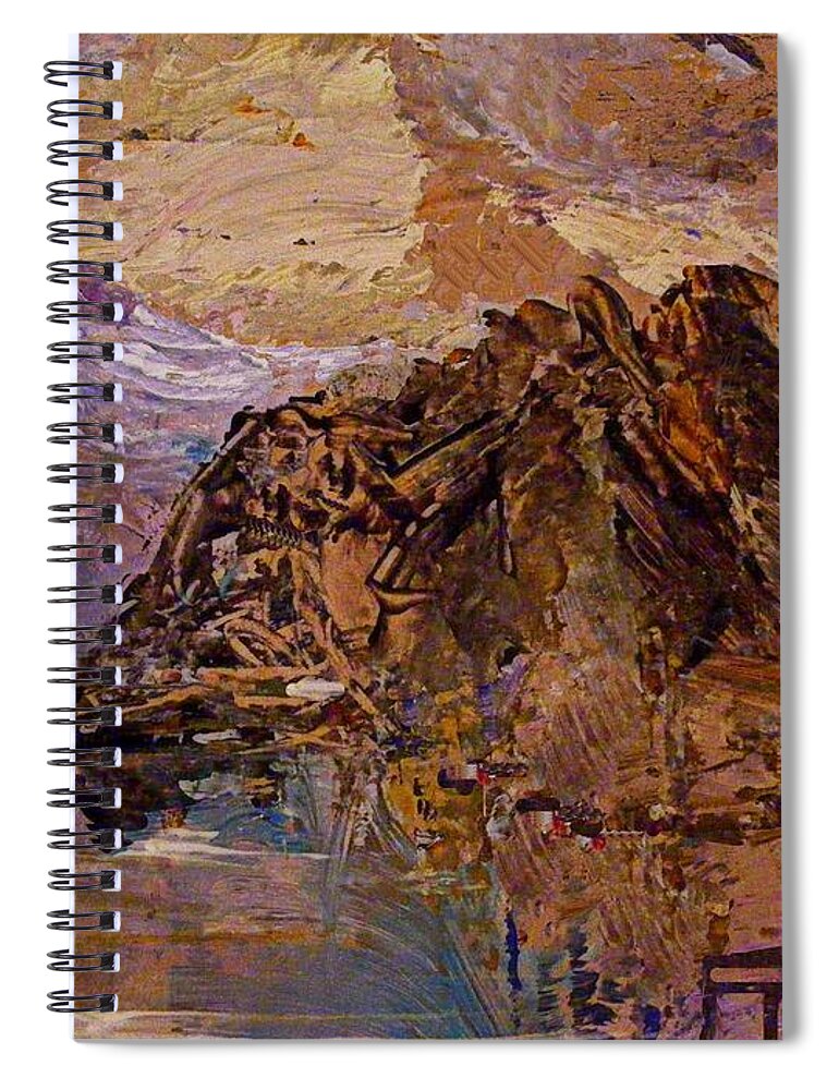 Digital Art Spiral Notebook featuring the digital art I Dream Mountains by Nancy Kane Chapman