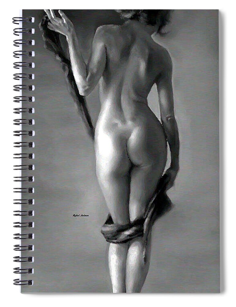Rafael Salazar Spiral Notebook featuring the painting I feel beautiful today by Rafael Salazar