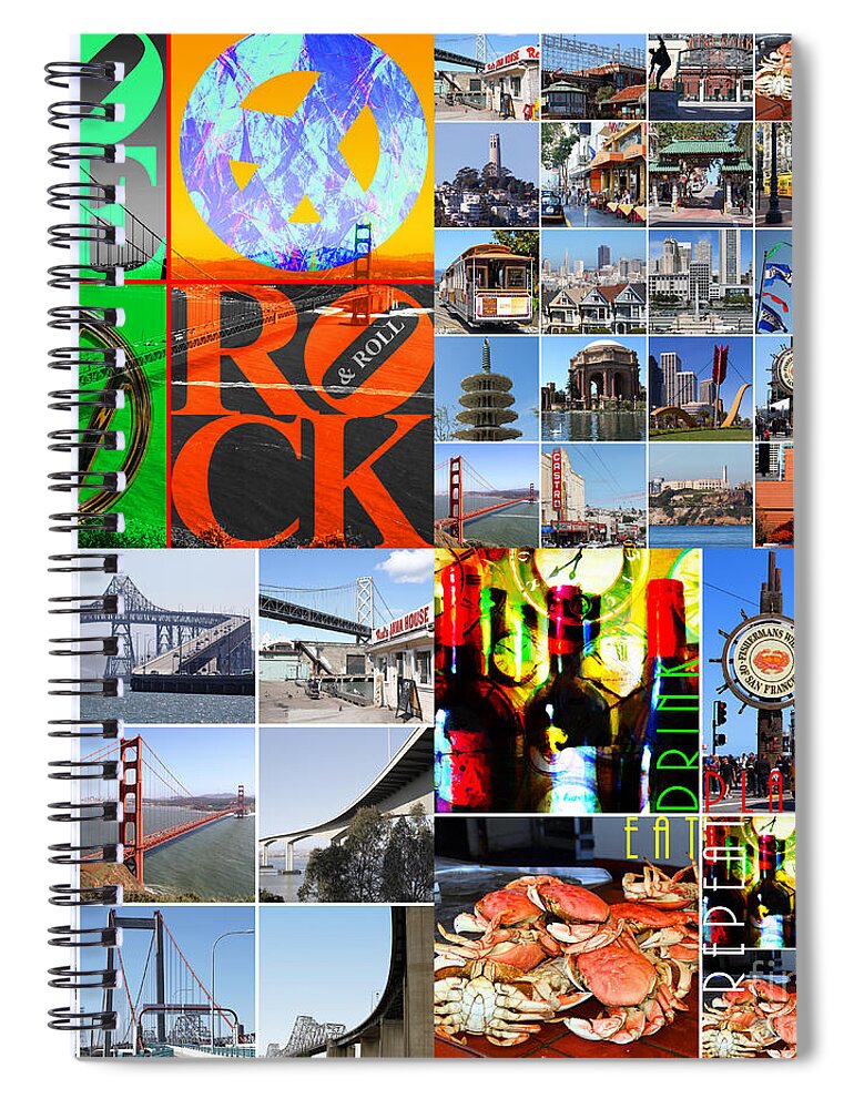 Wingsdomain Spiral Notebook featuring the photograph I Left My Heart In San Francisco 20140418 by Wingsdomain Art and Photography