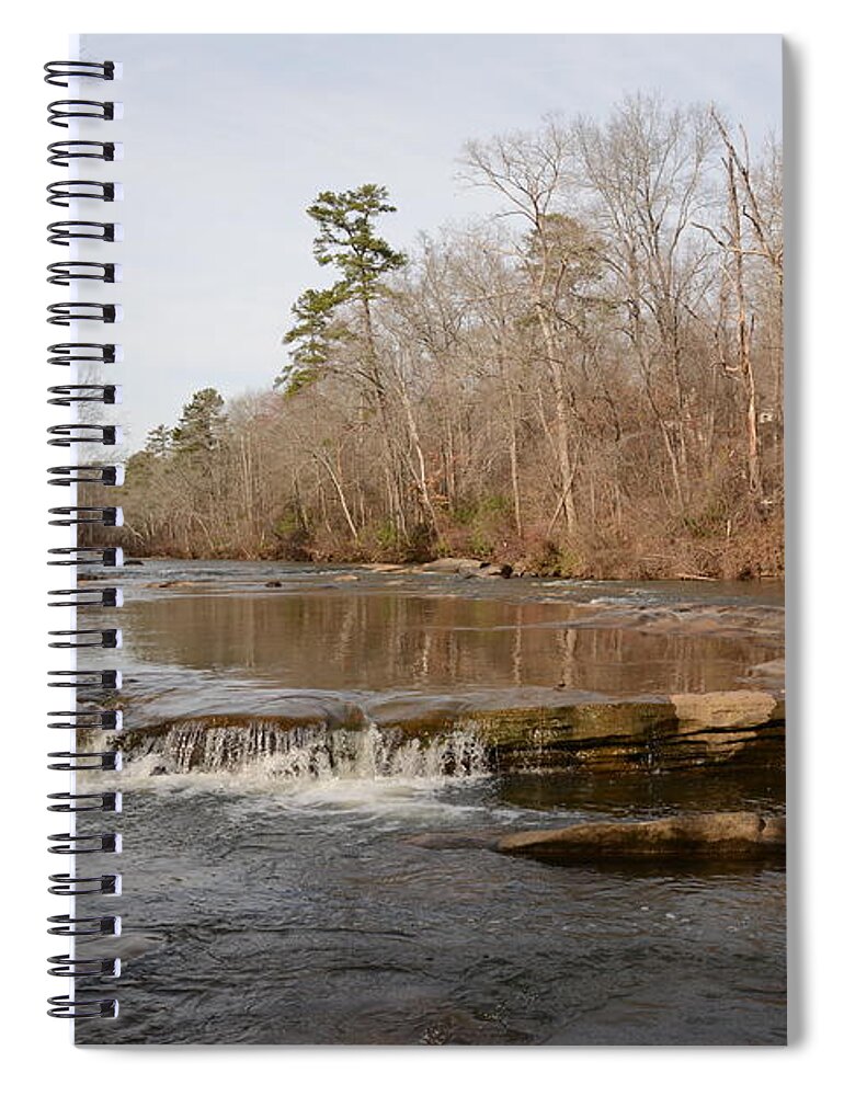 Adrian-deleon Spiral Notebook featuring the photograph I love to go a Wanderin' Yellow River Park -Georgia by Adrian De Leon Art and Photography