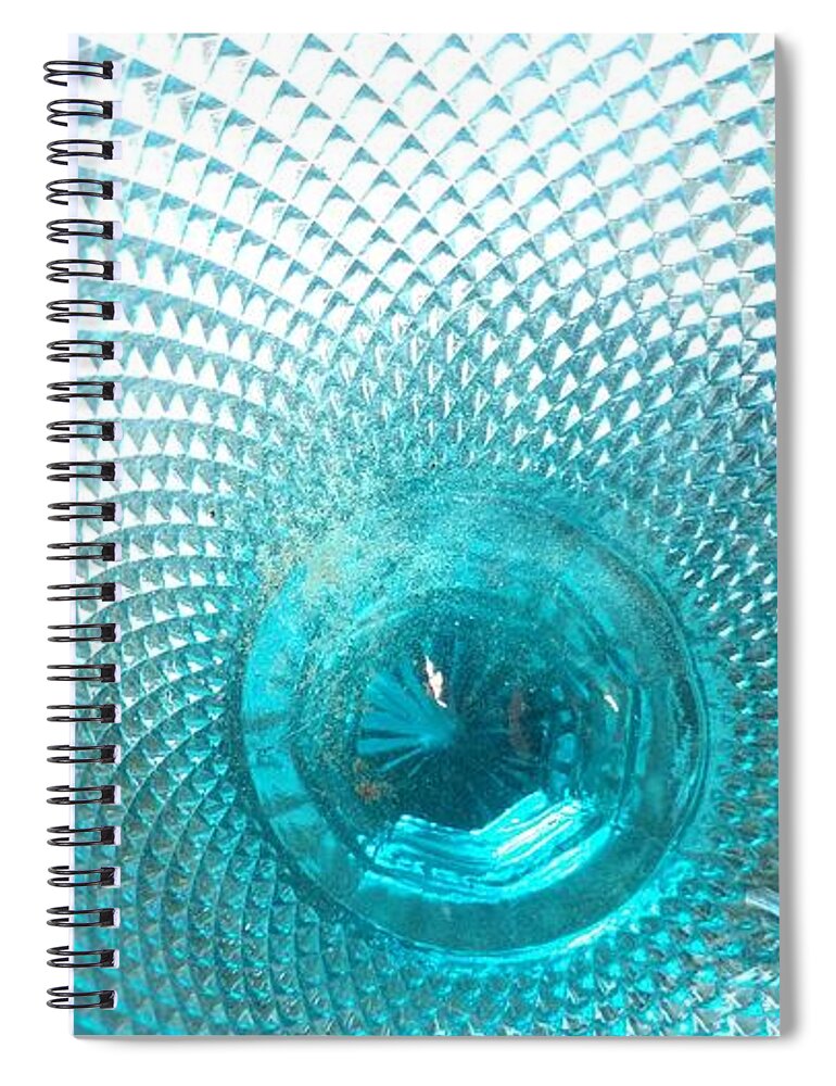 Green Spiral Notebook featuring the digital art I on U series#88 by Scott S Baker