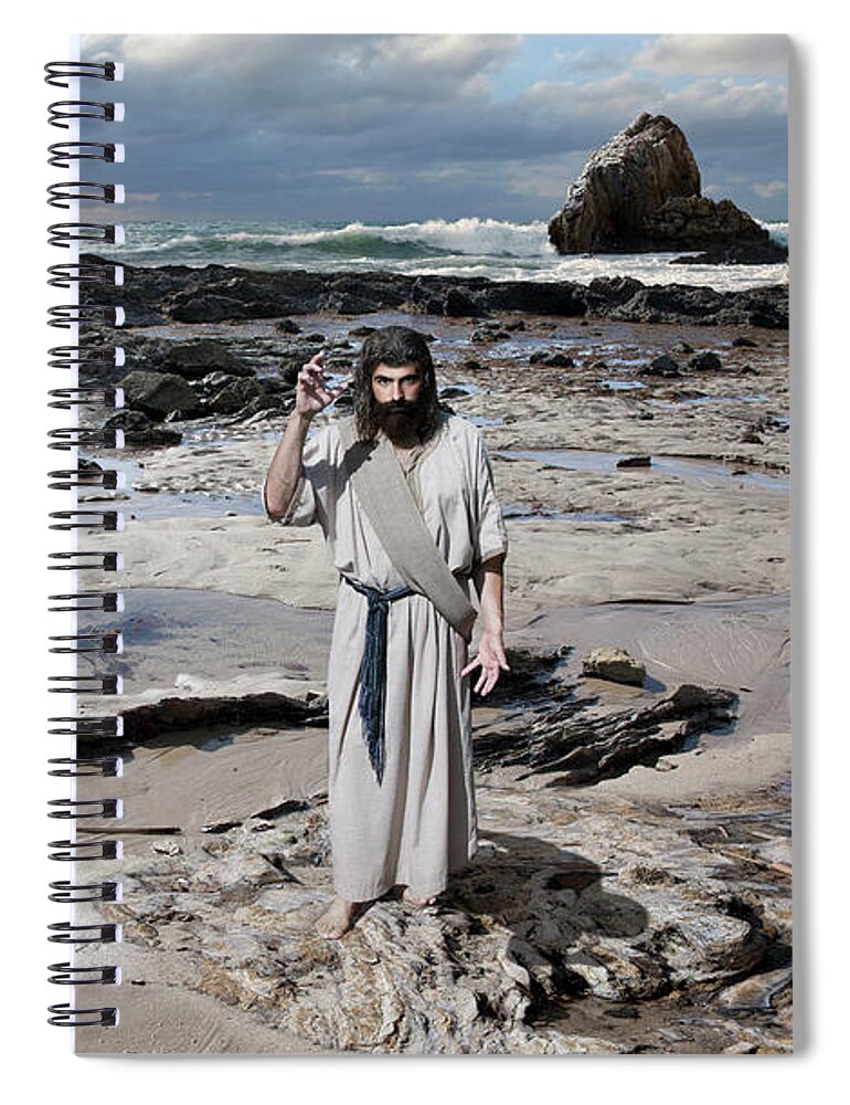 Jesus-christ Spiral Notebook featuring the photograph I Tell You The Truth by Acropolis De Versailles