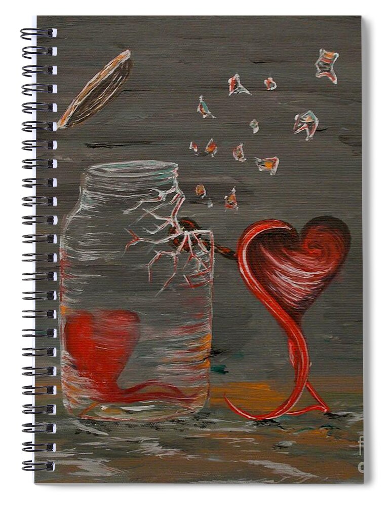 Abstract Spiral Notebook featuring the painting I Wanna Be Your Sledge Hammer by Wayne Cantrell
